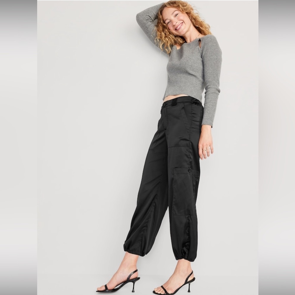 NEW Old navy silky cargo pants XL